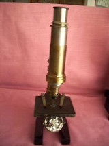 VINTAGE C REICHERT WIEN BRASS STAND W/ROTATING DISC DIAPHRAGM-SEE DISC