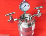 Hydrothermal synthesis Autoclave Reactor Kettle & inlet outlet gauge 100ml 6Mpa