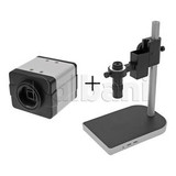 New Digital Microscope Camera Body With Stand & Lens 2Mp 1280X720 White C-Mount