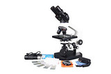 800x Binocular Lab LED Microscope w 1.3Mp USB Camera SEMI PLAN Optics! Slide Kit