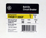 New GEneral Electric THQB1130GF 30A 120V 3-Pole Ground Fault Circuit Breaker