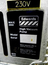 EDWARDS 8 HIGH VACUUM PUMP MODEL E2M8 WITH GE 1/2HP MOTOR(ITEM# 2229 /8)