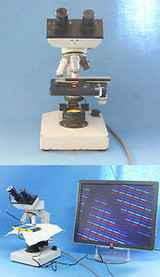 KYOWA Microscope with the working light source.