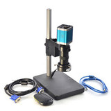 1080P VGA C-Mount Industry Microscope Camera SD Video Recorder 40 LED 100X Lens