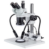 20X-40X Super Widefield Stereo Trinocular Microscope With Led Gooseneck And Ring