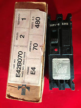 ITE GOULD SIEMENS CIRCUIT BREAKER E42B070 2 POLE 70 AMP 480 VOLT New