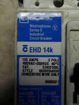 (X8-5) 1 USED CUTLER-HAMMER EHD3100L CIRCUIT BREAKER