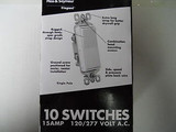 Case of 30 Pass & Seymour TM870-W  15A 125V Single Pole decora Switch white