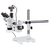 3.5X-90X Trinocular Led Boom Stand Stereo Microscope With 144-Led And 14Mp Camer