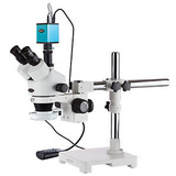 3.5X-90X Trinocular Led Boom Stand Stereo Microscope With 144-Led + Af Camera