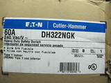 Cutler Hammer DH322NGK 60 Amp 240 Volt Fusible Disconnect New