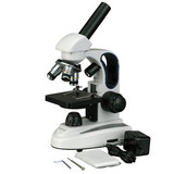 AmScope 40X-1000X Cordless LED Metal Frame C&F Compound Microscope w Top & Botto