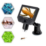 4.3 LCD Digital Microscope Zoom 1-600X Continuous Magnification Rechargeable