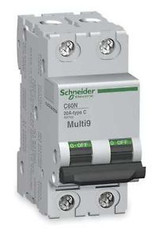 Schneider Electric Mg24125 Circuit Breaker B Curve 2 Pole 1A