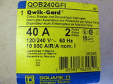 Sqd Qob240Gfi 2 Pole 40 Amp 120/240 Volt Ground Fault Circuit Breaker  New