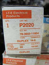 Ite P2020 Tandem 20 Amp Pushmatic Circuit Breaker  New