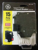(5 Pc) New Ge Gfci Protection 1  ¢ Single Pole Circuit Breaker 15 Amp Thql1115Gfp