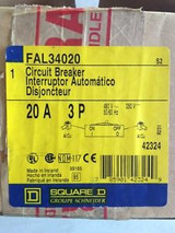 Square D Circuit Breaker Fal34020 Nib