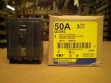 Square D Circuit Breaker Qo350 50 Amp 3 Pole 240V Plug On - New