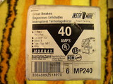 Murray/Siemens/Ite Mp240 Box Of 6 40 Amp 2 Pole Plug In Circuit Breakers