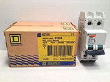 (2) New! Square D Circuit Breakers 60158 2Pole 6Amp 240Vac Trip Curve D