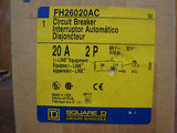 Square D Fh26020Ac Thermal Magnetic Circuit Breaker - 2 Pole / 20 Amp / 600 V