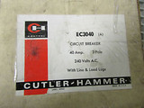 Cutler Hammer Ec3040 Circuit Breaker 40 Amp 3 Pole 240 Vac