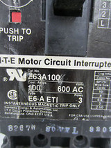 Ite E63A100 3 Pole 100 Amp 600 Volt Circuit Breaker