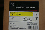 Ge Ted134030 Molded Case Circuit Breaker Model 3 30A 3P 480V