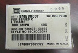 Eaton Cutler Hammer Rating Plug 8Mes800T