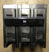 Cutler Hammer Westinghouse 3 Pole 80 Amp 120 Volt Circuit Breaker Bab3080 New