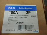 Cutler Hammer Cc2100 Circuit Breaker New In Box 100 Amp 2 Pole 240 Volt