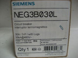 New Siemens 30 Amp 3 Pole Circuit Breaker Neg3B030L            Gg-19