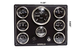 Caterpillar engine instrument panel Vseries wired Ready to install; 	 IP-CAT-8G-BB-11.25X8.625 kit