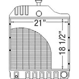 303457427 New Radiator Made To Fit Mpl Moline Tractor Model 80 Height: 18.5