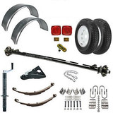 5 Wide Utility Trailer Parts Kit - 2,000 Lb Trailer Axle - Model T1108 (73/58)