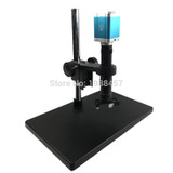 2MP VGA HD Microscope Camera+3D Side Face Adjustable Large Field of View 10X-180X Magnification Zoom C-mount Lens+LED+Bracket