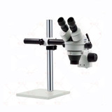 Single Arm Boom Stand Microscope 7X-45X Binocular Stereo Zoom Microscope on Single Arm Boom Stand For Jewelry Processing