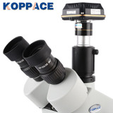 KOPPACE 3.5X-90X Magnification 10MP USB 3.0 Digital Camera Trinocular Stereo Zoom Microscope WF10X/20 Eyepieces LED Ring Light