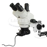 7X-45X Trinocular Industrial Inspection Zoom Stereo Microscope (SZM7045-T2) + Long Arm Heavy Duty Boom Large Stereo Table Stand