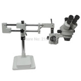 3.5X-90X Double Arm Boom Stand Trinocular Stereo Zoom Microscope 1080P HDMI USB Industrial Microscope Camera 144 LED Lights