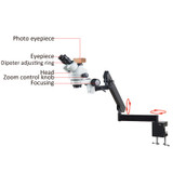 Articulating Arm Zoom Stereo Microscope 28MP HDMI Digital Camera LED Light 7-45X digital biological microscope for soldering