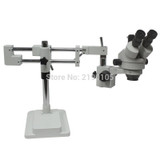 3.5X-90X Double Arm Boom Stand Trinocular Stereo Zoom Microscope With 16MP HDMI USB Camera 144 LED Lights Mobile CPU Repair