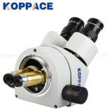 KOPPACE 7-45X Magnification Trinocular stereo Zoom Phone Repair Microscope 10X Eyepieces 0.7X-4.5X Zoom Objective LED Ring Light