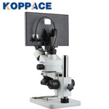 KOPPACE 3.5X-90X,21 million pixels,HDMI HD Industrial Electron Microscope,Mobile phone repair microscope,13.3 inch HDMI monitor