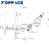 KOPPACE 3.5X-45X Binocular Stereo Zoom Microscope WF10X Eyepieces 144 LED Ring Light 0.5X lens Mobile phone repair Microscope