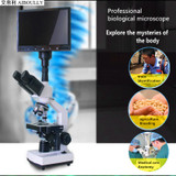 AIBOULLY Integrated biological microscope 1600X times with 8-inch display of animal and plant cell detection medical hygiene