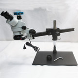 Sliding Telescopic Rotation Angle Big Workbench 7X-90X Binocular Trinocular Stereo Microscope With 20MP 60FPS HDMI USB Camera