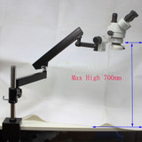 7X-90X Trinocular Industrial Microscope Long Arm Clamp Large Stereo Table Stand With 20MP HDMI USB Camera Mobile Phone Repair