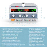 Dr.Meter Triple Linear Variable Dc Power Supply, Adjustable 30V/5A, Series And Parallel Mode, Input Voltage 104-127V